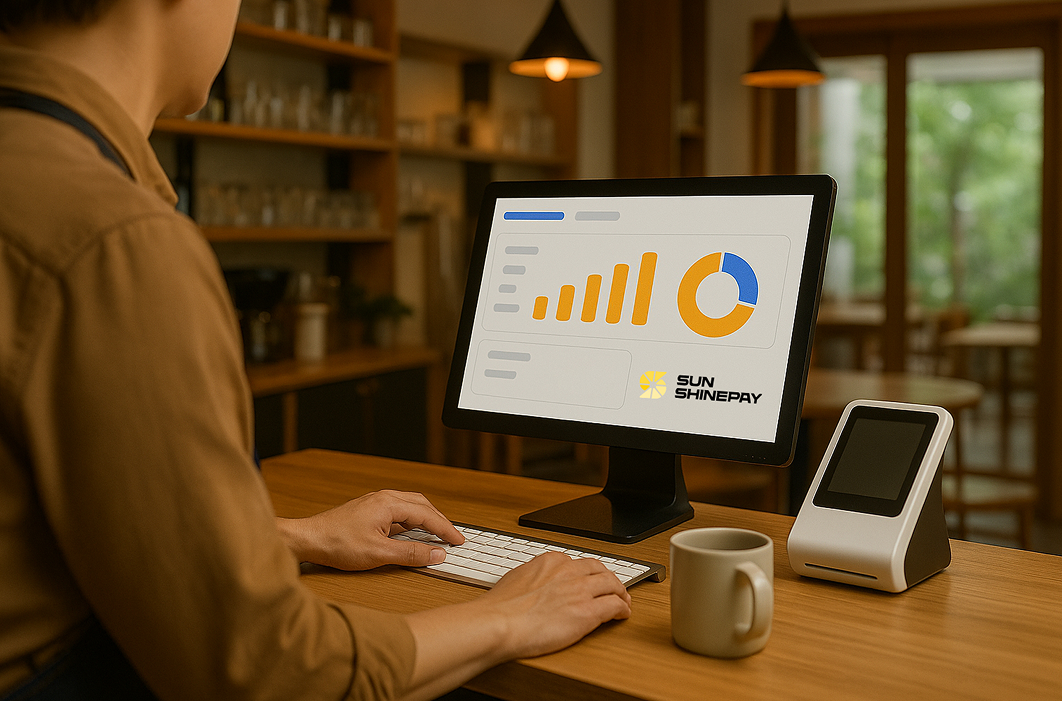 매장에서 결제·정산 데이터를 확인하는 모습